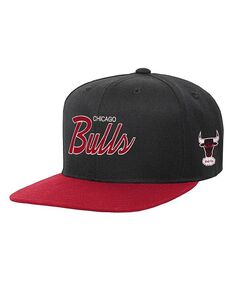 Черная кепка с надписью Chicago Bulls Team для больших мальчиков и девочек Mitchell &amp; Ness, черный