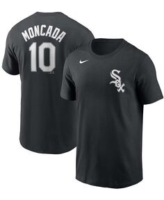 Черная футболка Big Boys Yoan Moncada Chicago White Sox с именем и номером игрока Nike, черный