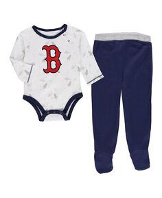 Комплект из боди Boston Red Sox Dream Team, шляпы и брюк на ножках для новорожденных Outerstuff, синий