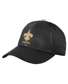 Черная регулируемая шапка New Orleans Saints для мальчиков и девочек с задней дверью Outerstuff, черный