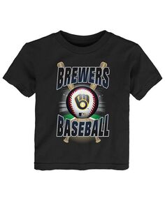 Черная футболка Milwaukee Brewers Special Event для новорожденных Outerstuff, черный