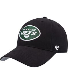 Черная регулируемая кепка MVP для больших мальчиков и девочек New York Jets Secondary MVP &apos;47 Brand, черный