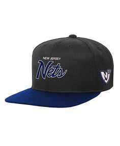 Черная кепка Snapback с надписью New Jersey Nets Team для мальчиков и девочек Big Mitchell &amp; Ness, черный