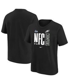 Черная футболка Big Boys Philadelphia Eagles 2022 NFC Champions Iconic Nike, черный