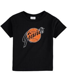 Черная футболка San Francisco Giants Cooperstown Collection для новорожденных Soft As A Grape, черный