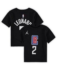Черная футболка бренда LA Clippers для новорожденных с именем и номером бренда Kawhi Leonard Jordan, черный