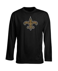 Черная футболка с длинными рукавами и логотипом команды New Orleans Saints для мальчиков и девочек дошкольного возраста Outerstuff, черный