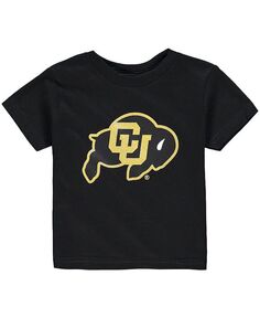 Черная футболка унисекс с большим логотипом Colorado Buffaloes для малышей Two Feet Ahead, черный