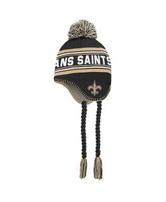 Черно-золотая жаккардовая вязаная шапка New Orleans Saints для мальчиков и девочек дошкольного возраста с помпоном Outerstuff, мультиколор