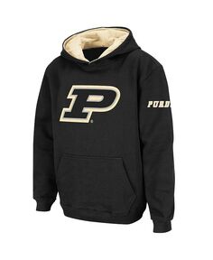 Черный пуловер с капюшоном и большим логотипом Big Boys Purdue Boilermakers Stadium Athletic, черный