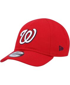 Шапка унисекс красного цвета Washington Nationals для новорожденных и младенцев My First 9Twenty Stretch Fit Hat New Era, красный