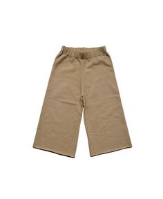 Широкие флисовые брюки из органического хлопка для мальчиков и девочек The Simple Folk, коричневый/бежевый