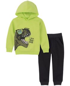 Комплект из флисовой толстовки и спортивных штанов с изображением динозавра для маленьких мальчиков, 2 предмета Kids Headquarters, мультиколор