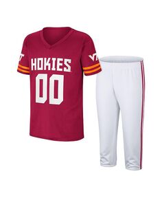 Комплект из футбольного джерси и брюк Big Boys Maroon, White Virginia Tech Hokies Colosseum, бордовый/белый