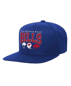 Шляпа Royal Buffalo Bills Champ Stack с плоскими полями для больших мальчиков и девочек Mitchell &amp; Ness, синий