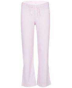 Широкие брюки в рубчик для больших девочек с высокой посадкой и шнурком Converse, розовый