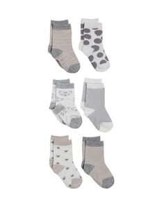 Комплект носков Dream для мальчика или девочки, 6 штук в подарочной упаковке Snugabye, коричневый/бежевый