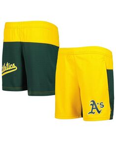 Эластичные шорты Big Boys and Girls Gold Oakland Athletics для 7-го иннинга Outerstuff, золотой