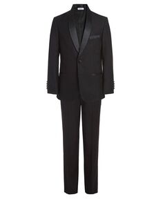Комплект костюма-смокинга из 2 предметов для больших мальчиков Calvin Klein, черный