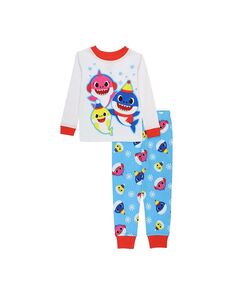Комплект топа и пижамы для маленьких мальчиков, 2 предмета Baby Shark, мультиколор