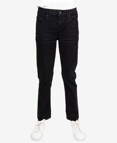 Комфортные эластичные джинсы для мальчиков, размер 8–20 CULTURA, черный