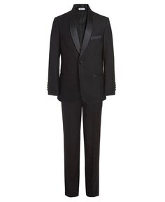Костюм-смокинг и брюки Big Boys Husky, комплект из 2 предметов Calvin Klein, черный