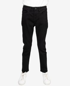 Комфортные эластичные джинсы для мальчиков, размер 8–18 CULTURA, черный