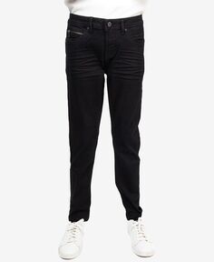 Комфортные эластичные джинсы для мальчиков, размер 8–20 CULTURA, черный