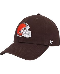 Коричневая регулируемая шапка с логотипом команды Big Boys and Girls Cleveland Browns &apos;47 Brand, коричневый