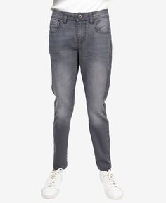 Комфортные эластичные джинсы для мальчиков, размер 8–18 CULTURA, серый