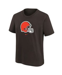 Коричневая футболка с надписью Cleveland Browns Team для мальчиков и девочек дошкольного возраста Nike, коричневый