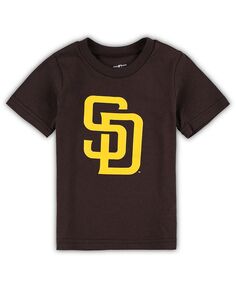 Коричневая футболка с основным логотипом San Diego Padres Team Crew для новорожденных Outerstuff, коричневый