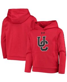 Красный флисовый пуловер с капюшоном для мальчиков и девочек Cincinnati Bearcats 2-Hit Under Armour, красный