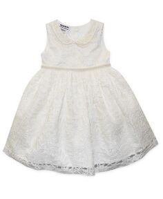 Кружевное платье с вышивкой Питера Пэна для маленьких девочек Blueberi Boulevard, белый