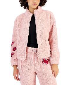 Куртка из шерпы на молнии для подростков в стиле пэчворк Crave Fame, розовый