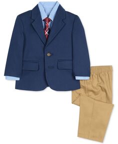 Куртка, рубашка, брюки и Набор галстуков для маленьких мальчиков 4 шт. Nautica, синий