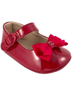 Лакированные туфли для маленьких девочек с необычным бантиком Baby Deer, красный