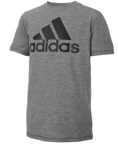 Меланжевая футболка с короткими рукавами для больших мальчиков Aeroready Performance adidas, серый