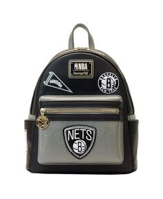 Мини-рюкзак Brooklyn Nets Patches Loungefly, черный