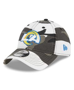 Молодежный камуфляж Los Angeles Rams 9TWENTY для мальчиков и девочек, регулируемая шапка New Era, серый