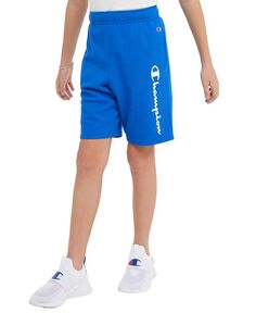 Махровые шорты Little Boys шириной 8 дюймов со шнурком по внутреннему шву Champion, синий
