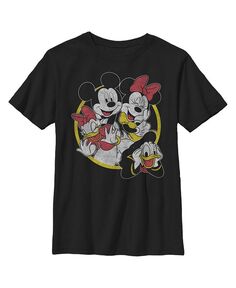 Мальчик Микки &amp; Детская футболка с принтом Друзья Disney, черный