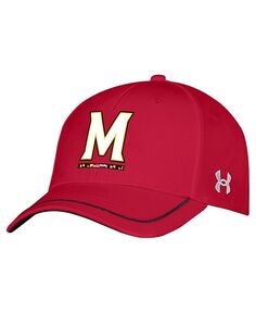 Молодежная регулируемая шляпа Red Maryland Terrapins для мальчиков и девочек Blitzing Accent Performance Under Armour, красный