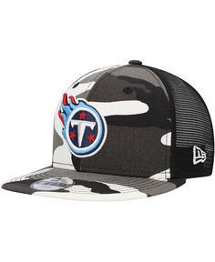 Молодежная кепка Snapback 9FIFTY с камуфляжным принтом Tennessee Titans Trucker 9FIFTY для мальчиков и девочек New Era, серый