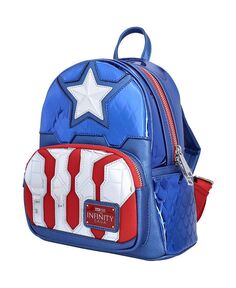 Мини-рюкзак для косплея Marvel Captain America Shine Loungefly, синий