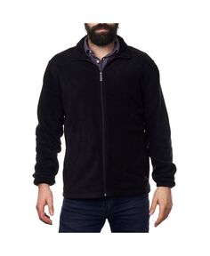 Мужская флисовая куртка на молнии Trent, мягкое повседневное теплое пальто на молнии Alpine Swiss, черный