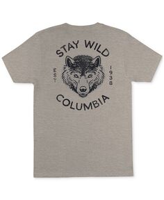 Мужская футболка с коротким рукавом Stay Wild с рисунком Columbia, белый