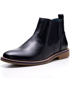 Мужские ботинки челси Owen с подтяжками до щиколотки из натуральной кожи на подкладке Alpine Swiss, черный