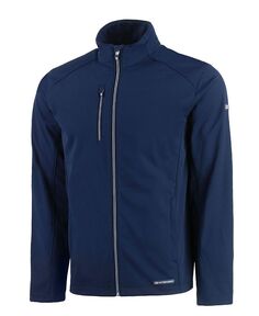 Мужская куртка Evoke Eco Softshell из переработанного материала с полной молнией Cutter &amp; Buck, синий