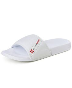 Мужские спортивные комфортные сандалии-шлепанцы из пены EVA Alpine Swiss, белый
